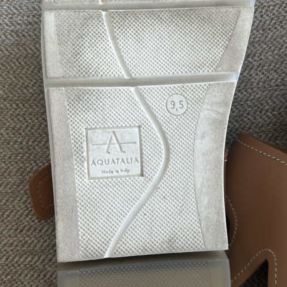 Aquatalia Sydni Khaki Leather Women’s Dual Buckle Sporty Sandal Size 9.5 EUC - Picture 9 of 12